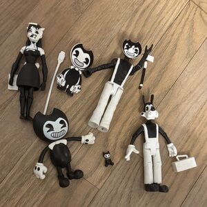 2017 BEND & THE INK MACHINE Toy Series One 5" Figure Lot BORIS ALICE INK BENDY